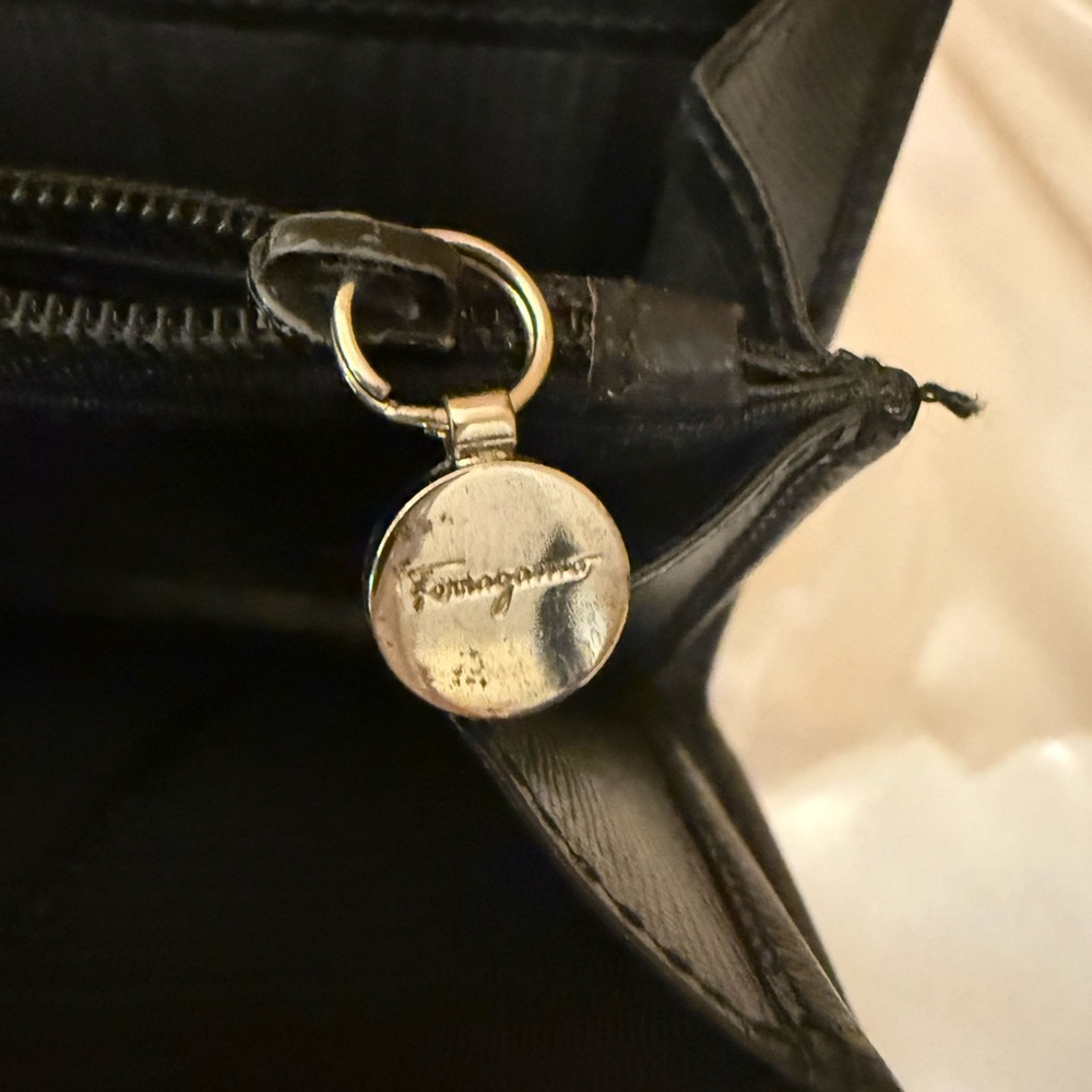 Ferragamo Black Saffiano Leather Continental Wallet – Moderate Wear - Picture 9 of 12